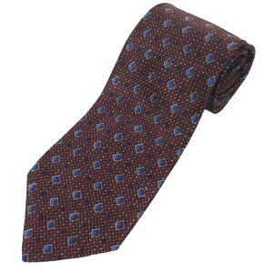 Robert Talbott Best Of Class Nordstrom Silk Necktie Geometric Burgundy USA